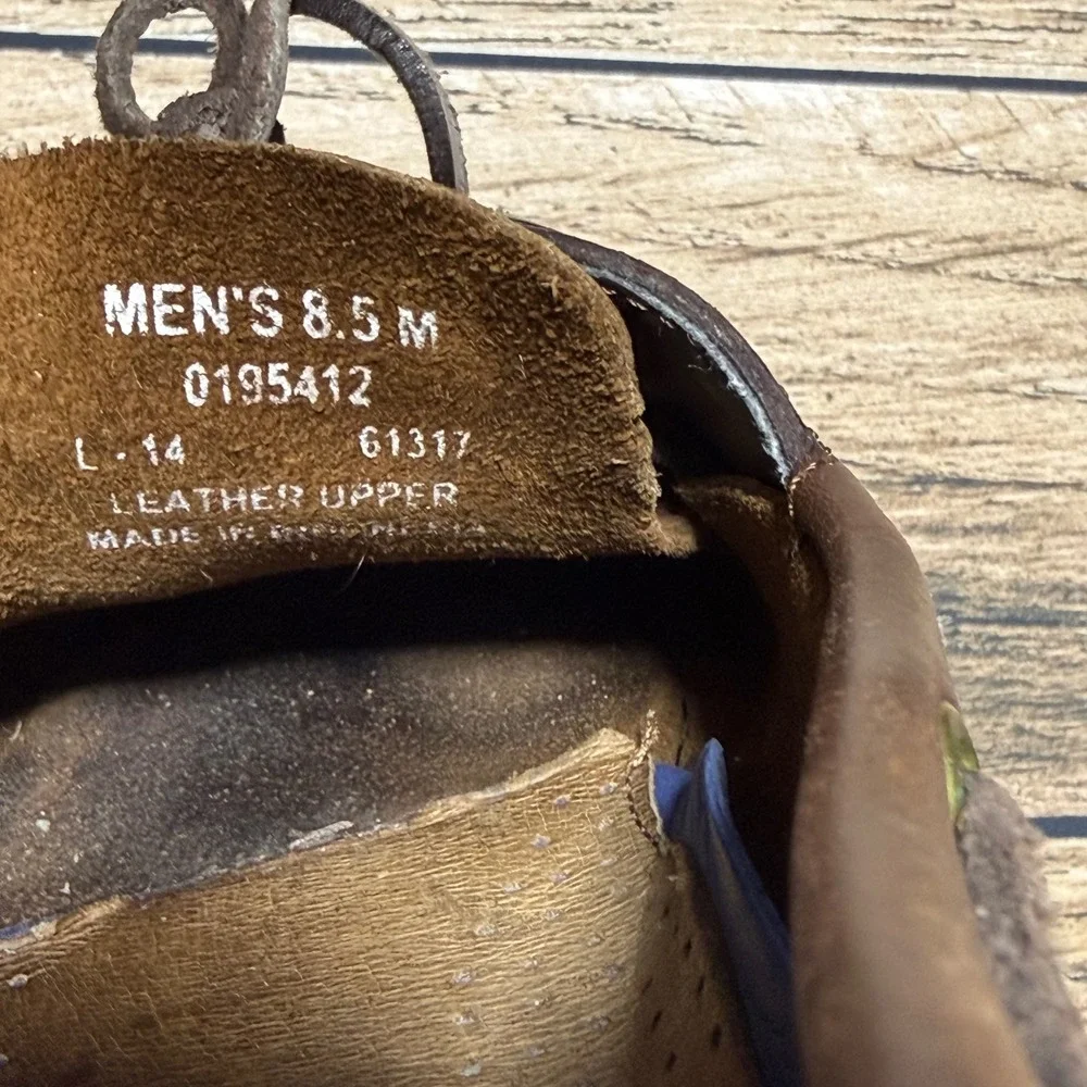 Sperry Boat Shoes Mens 8.5 Brown Buck Leather Suede 2 Eye 0195412